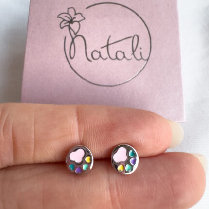 Dečije minđuše Šapice u bojama 🐾✨